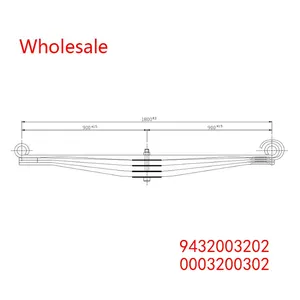 9432003202, 0003200302 Heavy Duty Vehicle Front Axle Wheel Parabolic Spring Arm Wholesale For Mercedes Benz thumbnail-1