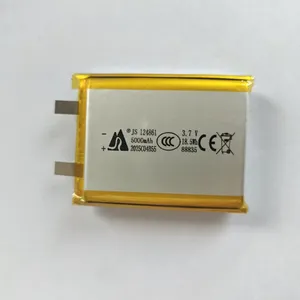 Wholesale High-quality High-capacity Rechargeable 3.7V Polymer Lithium Battery Packs, JS 124861 5000mAh 3.7V LED Light Battery, thumbnail-2