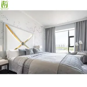 Modern Simple Leather Double Bed Intelligent Multi-function Massage With Projector Storage Bed Hotel Sex Queen Bed thumbnail-1