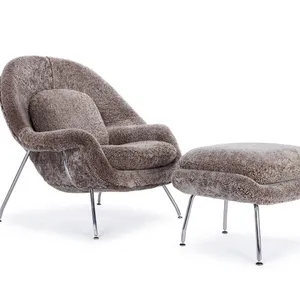 Wholesale Womb Chair & Ottoman Set, Eero Saarinen Replica Lounge Chair for Hotel Projects thumbnail-1