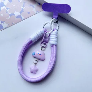 Hot Wholesale OEM Silicone Thickened Simple Lanyard Phone Case thumbnail-3