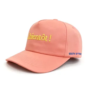 5 Panel Unstructured Baseball Cap 3D Embroidery Logo Baseball Caps Custom Baseball Hat With Private Label thumbnail-5