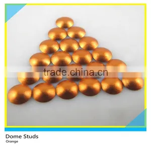 Aluminum Metal Hot Fix Dome Studs Orange Flatback Half Round Studs thumbnail-1