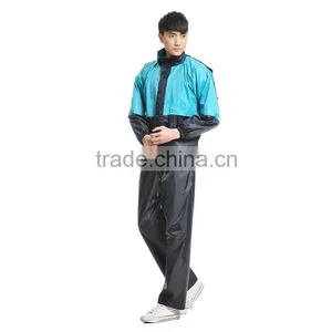 Polyester Adult Leisure Fashion Rain Coat With Pants thumbnail-2