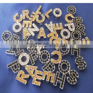 10mm Direct Slide Rhinestones Studded Metal Letters Diamond Alphabet thumbnail-1
