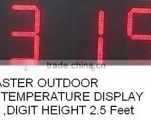 Digital TIME & TEMPERATURE DISPLAY Clock Large Size thumbnail-1
