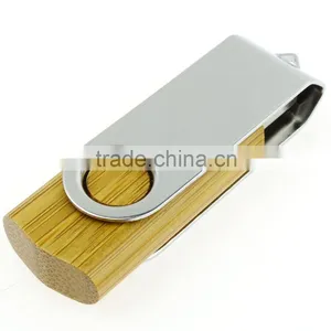 Silver Metal and Maple Swivel USB 2.0 8gb thumbnail-3
