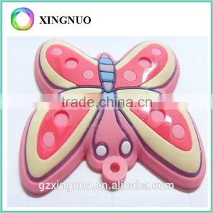 2D Customized Pvc Rubber Butterfly Shape Key Chain thumbnail-1