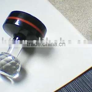 Top Pre Inked Stamp Crystal Handle thumbnail-1