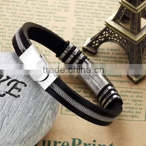 Fashion Men Silicone Bracelet Wholesale Factory Direct With Low Price thumbnail-3