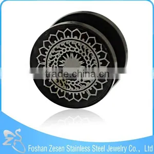 Brand Name Wholesale Fashion Jewelry Stainless Steel Earrings Tunnels thumbnail-2