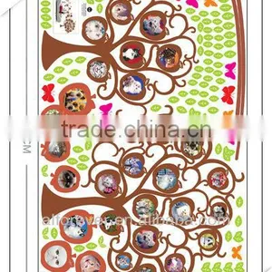 Circle Shape Photo Trees Wall Sticker for Wall Units,60*90cm thumbnail-3