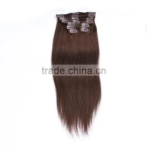 Hot Selling 8A Quality Double Drawn Weft Full Ending, Brazilian Human Hair Clip In Hair Extension Quality Choice thumbnail-1