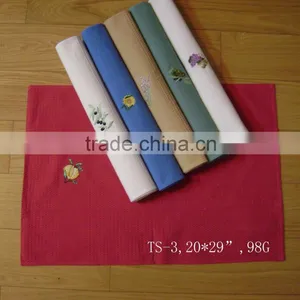 Embroidery Waffle Cotton Towel thumbnail-1
