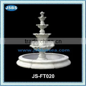 Carved White Marble 4 Tier Water Fountain thumbnail-1
