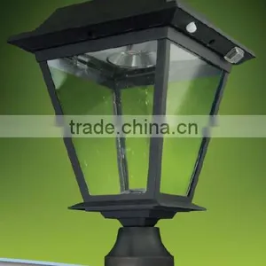 Outdoor Motion Activated Solar LED Garden Post Lamps thumbnail-1