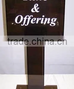 2015 Color Customized Acrylic Standing Donation Boxes With Different Logos thumbnail-2