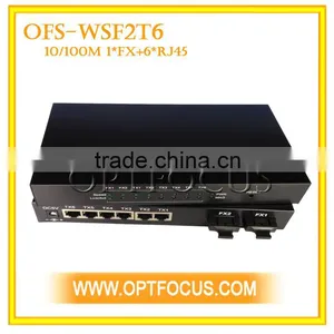2Port 100BASE-Fx + 6Port 10/100BASE-Tx DF SM 1310nm 2KM SC WEB Management Fiber Switch thumbnail-1