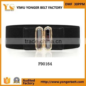 Fashion Black Wide Lady Coat Decoration OEM Women Elastic Belt thumbnail-2