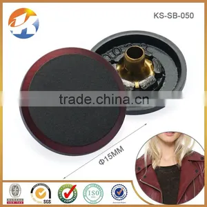 Black Flat And Red Rim Custom Metal Snap Button thumbnail-1