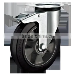Industrial Casters With Aluminium Core Rubber Wheel thumbnail-3