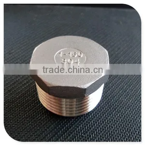 Stainless Steel Threaded Fitting, Plug, 1/2 in NPT Male thumbnail-1