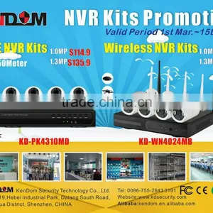 Kendom Best Selling High Definition 4ch Wireless Wifi Cctv Kit With a Package of 4 Cameras, 1nvr and Four Power Supply thumbnail-3