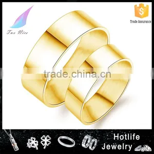 Factory Direct Price Fashion Design 18K IP Gold Ring Design for Couples thumbnail-1