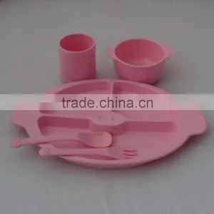 2015 Newest PLA Kids Dinnerware Sets Bright Blue Color thumbnail-1