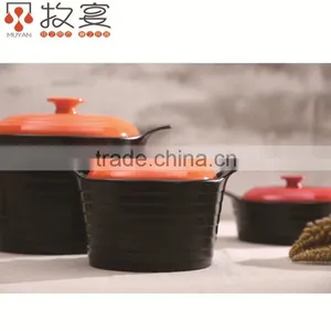 Chaozhou MUYAN Ceramic Casserole Soup Pot Round Shape With Handle thumbnail-2