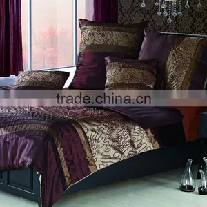 3 Piece Polyester Patchwork Brown Comforter Cover Set thumbnail-1
