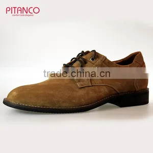Tan Swede Leather Latest Design Mens Derby Shoes thumbnail-3