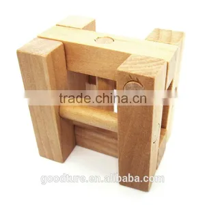 2015 Hot Sale Wooden IQ Intelligent Puzzle Magic Puzzle Kongming Lock Brain Teaser Model Number GAD1130 thumbnail-3