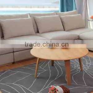 Modern Round Table in Wood Tea Table Nordic Design Living Furniture Replica thumbnail-1