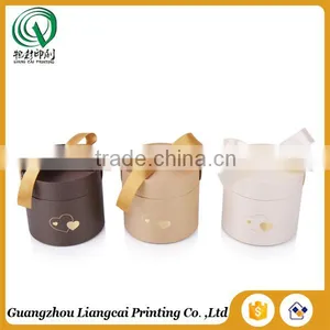 Promotional Matt Small Light Fancy Custom Printed Round Jewellery Box With Belt thumbnail-1