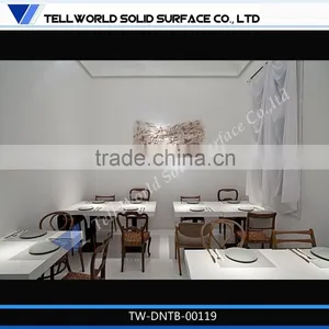6 Person Seats TOP QUALITY High Gloss White Modern Dining Table Set thumbnail-2