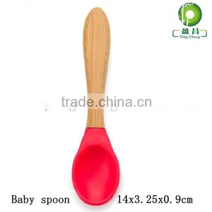 Bamboo Silicone Baby Kids Silicone Spoon thumbnail-1