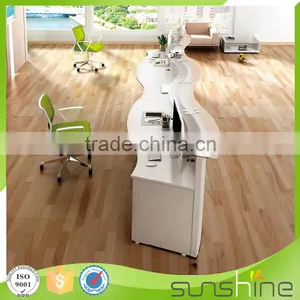 2016 New Design Wave Shape White MDF Spa Reception Desk Dimensions YS-RCT02 thumbnail-3