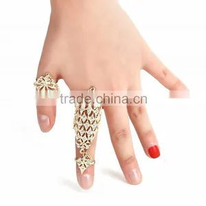 New Rings Multiple Finger Stack Knuckle Band Crystal Set Womens Fashion Jewelry thumbnail-4