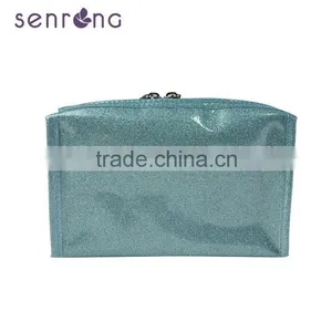 2015 Hot Promotion Blue PVC Cosmetic Bag With Butterfly ,blue PVC Make up Pouch for Wholesale thumbnail-4