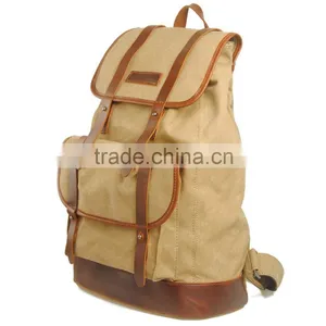 New Stylish Backpack Vintage Canvas School Backpack Hiking Backpack thumbnail-3