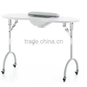White Nail Salon Glass Top Manicure Table With Exhaust Fan Quality Choice Most Popular thumbnail-3
