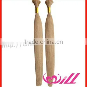 Top Quality Silky Straight Blonde Hair 24 Inch Indian Hair Human Remy Hair Bulk Extenson thumbnail-1