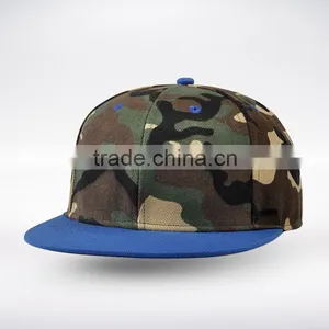 Custom Blank Flat Short Brim 5 Panel Camp Cap thumbnail-3
