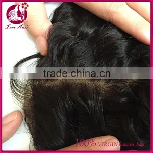 7A Free Shipping Brazilian Virgin Hair Body Wave Closures Human Hair Lace Closure 4*4 Middle Free 3 Way Part Silk Base Closure thumbnail-1