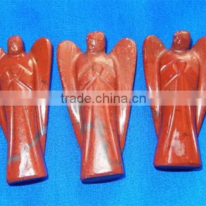 Semi Precious Stone Angels / Agate Angels / Carved Angels / Wholesale Red Jasper Angels Used in Angel Thearpy thumbnail-6