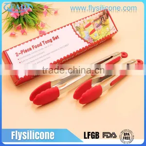 Utensils Cooking Tools Silicone Non-stick Kitchen BBQ Tools Food Tongs thumbnail-3