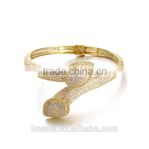 New Design 925 Sterling Silver Gold Plated Bangle SBG024Y thumbnail-2