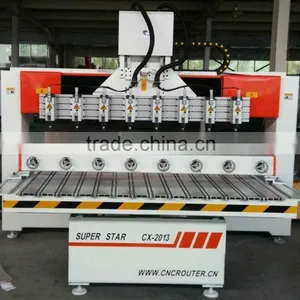 China 3D Eight Heads Wood CNC Router Engraving Column Diameter of Max.300mm thumbnail-1