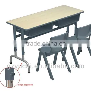 Adjustable European Double School Desk thumbnail-1